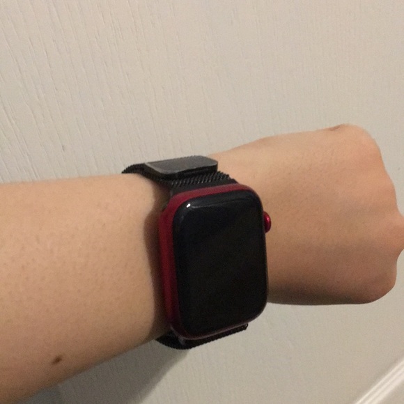 Black Steel Mesh Apple Watch Band - Picture 9 of 15